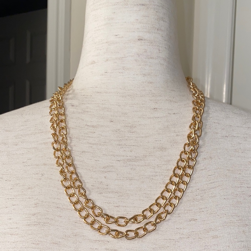Multi layered Gold Chain Necklace